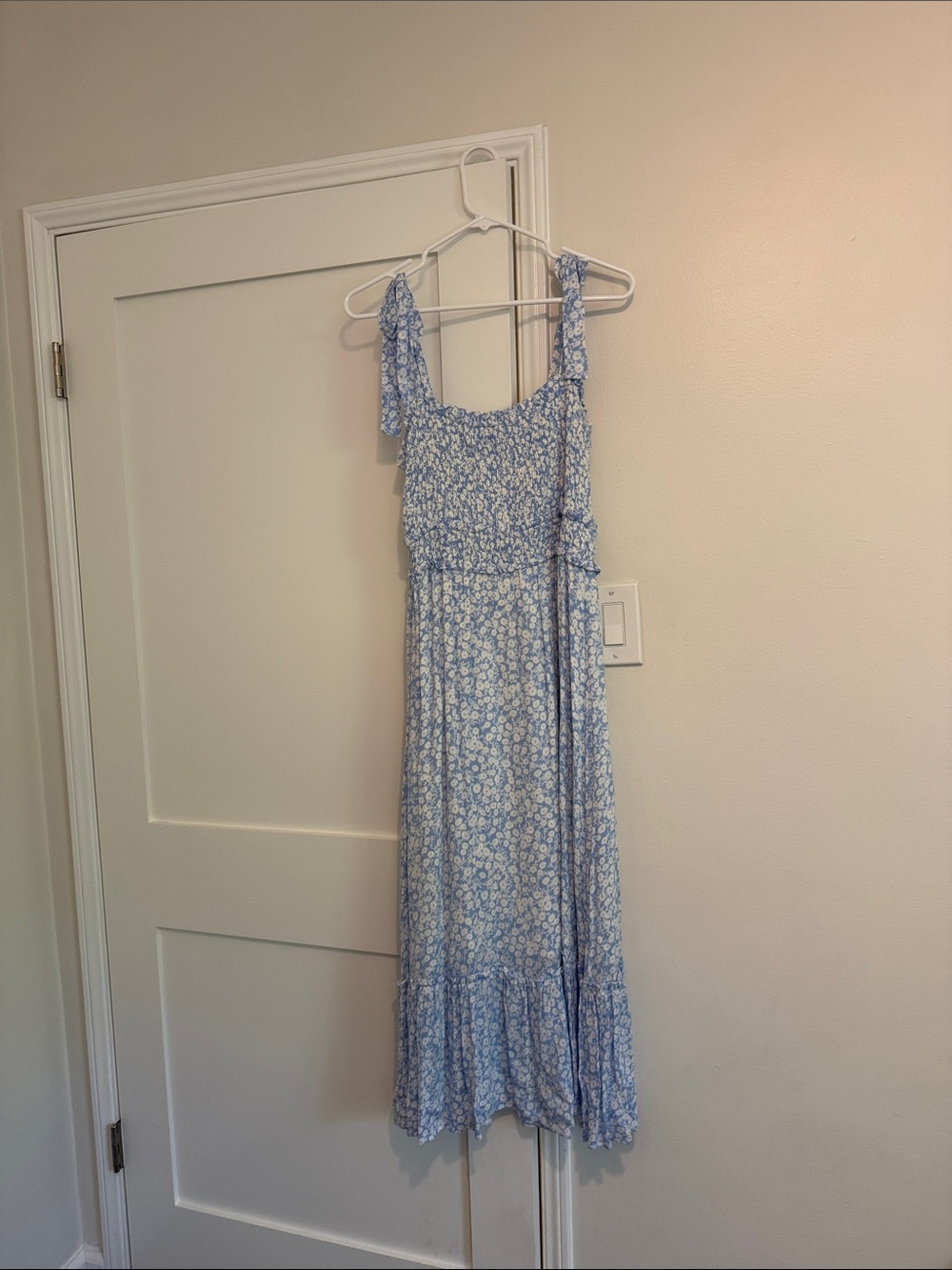 Lost + Wander Blue Floral Maxi Dress